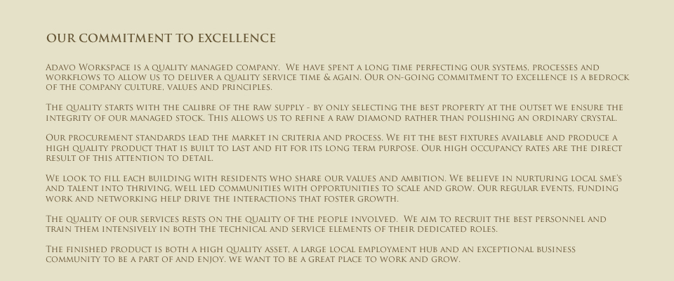 about adavo workspace